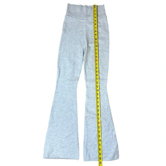 Hollister Women's Gray Gilly Hicks knit Foldover Waist Flare Pants- Size XXS - Picture 5 of 7